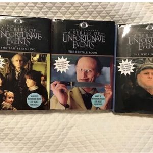 Lemony Snicket HB Books 1,2,3 
First Edition Movie Book Dust Jackets